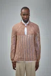 Valentino Openwork Sweater In Linen Blend In Mixed
