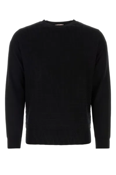 VALENTINO VALENTINO GARAVANI BLACK WOOL SWEATER