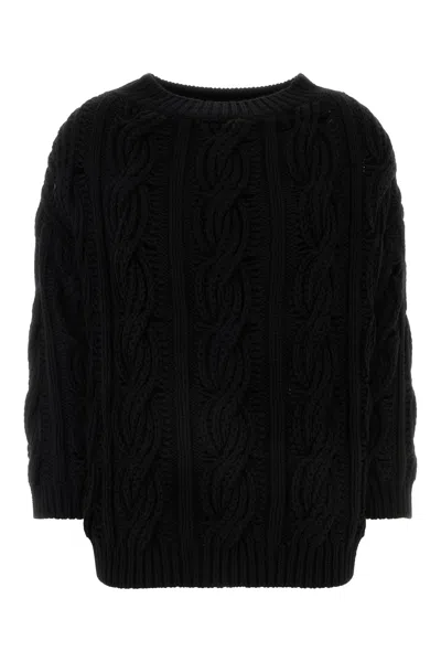 VALENTINO VALENTINO GARAVANI BLACK WOOL SWEATER