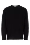 Valentino Cashmere Crewneck Jumper With Stud In Nero