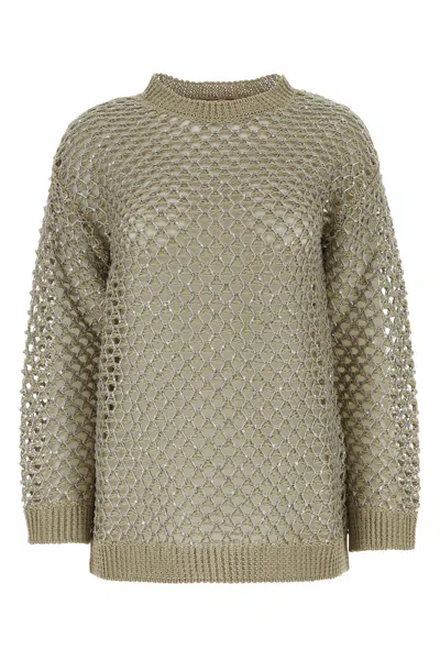 VALENTINO VALENTINO GARAVANI EMBELLISHED CROCHET SWEATER