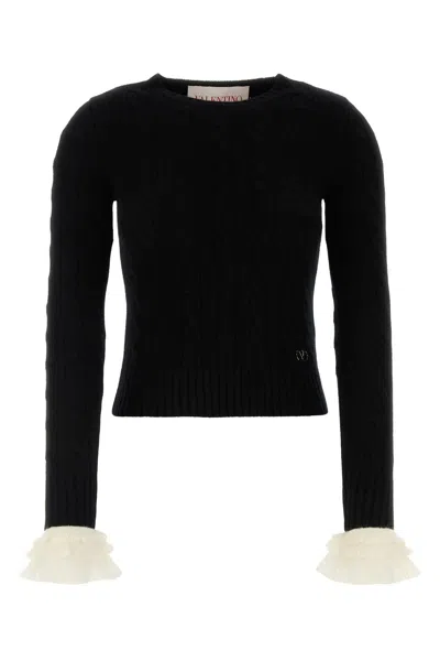 VALENTINO VALENTINO GARAVANI BLACK CASHMERE SWEATER