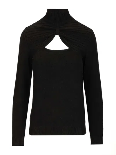 Valentino Long-sleeved Knitwear In Black