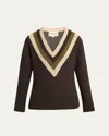 Valentino Garavani Chocolate Wool Sweater In Brown