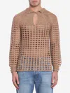 Valentino Garavani Multicolor Crochet Sweater In Pink