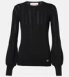 Valentino Maglia Virgin Wool Sweater In Black