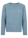 Valentino Vlogo Signature Virgin Wool Sweater In Turchese