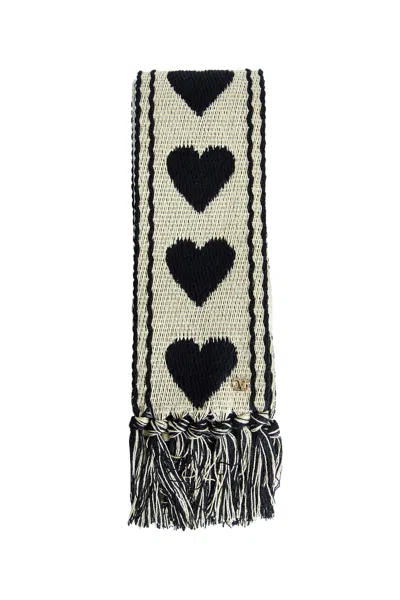 VALENTINO MAN BLACK&WHITE SCARVES