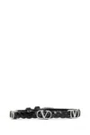 Valentino Garavani Vlogo Signature Bracelet In Braided Calfskin In Black