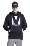 Valentino Man Black Sweatshirts In Black