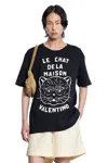 Valentino Garavani T-shirt With Le Chat De La Maison Print In Black
