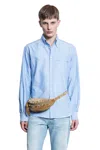 Valentino Man Blue Shirts In Blue
