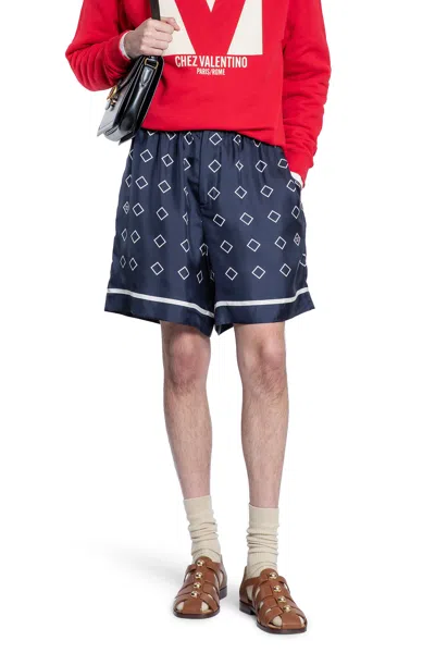 VALENTINO OPTICOOL PRINT SILK TWILL SHORTS