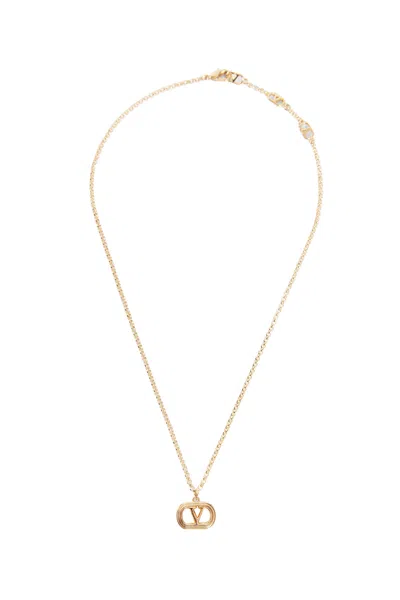 Valentino Garavani Ovalette Necklace In Gold