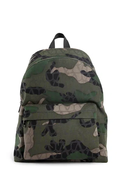 Valentino Garavani Man Green Backpacks & Travel Bags
