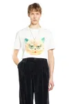 Valentino Cotton T-shirt With Le Chat De La Maison Print In White