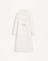 Valentino Manteau En Drap Compact Femme Ivoire 44