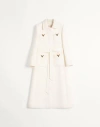 Valentino Mantel Aus Drill Double Frau Elfenbein 50 In White