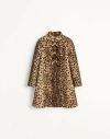 Valentino Mantel Aus Wollstoff Mit Jaguar-punktendruck Frau Animalier 44 In Brown Black