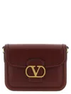Valentino Womens Brick Ruby 9to5 Small Leather Shoulder Bag In Burgundy
