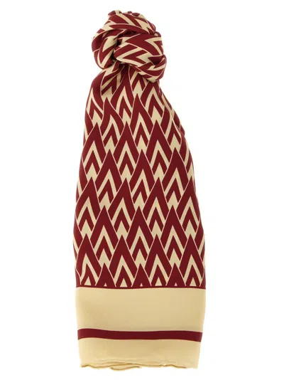 Valentino Maroon Toute La V Scarf