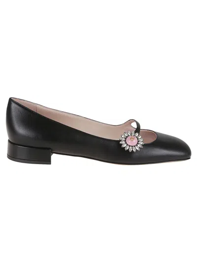 VALENTINO GARAVANI VALENTINO MARY-JANE BALLERINA IN GOATSKIN