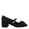 Valentino Mary Jane Block Heel Square Toe In Black