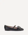 Valentino Kid Leather Bowow Ballerina Shoes In Multi