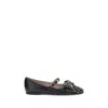 Valentino Kid Leather Bowow Ballerina Shoes In Black