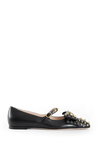 Valentino Garavani Mary-jane Bowow Ballerinas With Studs