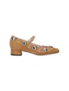 Valentino Nellcote Studded Suede Mary Jane Pumps In Brown