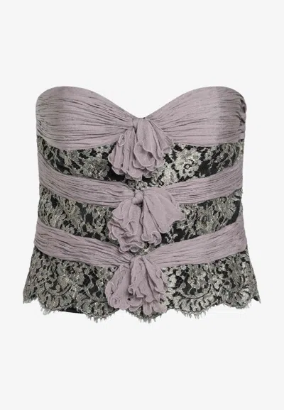 VALENTINO MAUVE CHIFFON SILK TOP