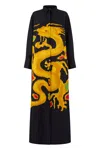 Valentino Maxi Dress In Cotton Blend In Black