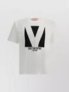 Valentino Crewneck T-shirt With Frontal Logo Print
