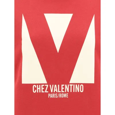 Valentino Maxi Logo Sweatshirt In Red