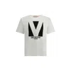 Valentino Mens Avorio Logo-print Crew-neck Cotton-jersey T-shirt