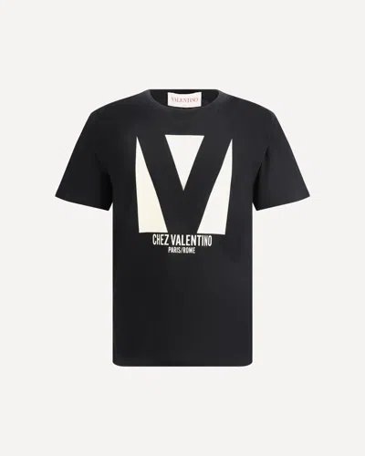 Valentino Chez-print T-shirt In Black