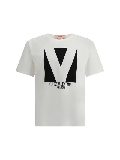 Valentino Maxi Print T-shirt In Avorio