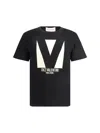 Valentino Crew Neck Short Sleeves T-shirts In Nero