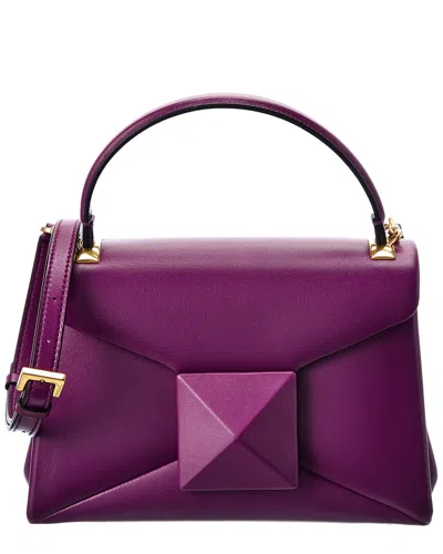 Valentino Garavani Valentino Maxi Stud Leather Shoulder Bag In Purple