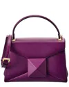 Valentino Maxi Stud Leather Shoulder Bag In Purple