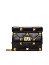 Valentino Medium Bag With Chain Roman Stud The Shoulder Bag In Nappa In Black