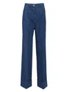 Valentino Jeans Wide Fit Con Ampio Risvolto In Blue