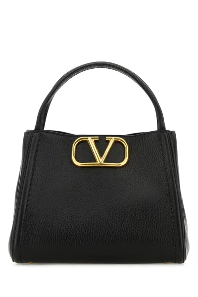 VALENTINO GARAVANI VALENTINO GARAVANI BLACK LEATHER VLOGO HANDBAG