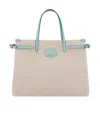 Valentino Women's Two-tone Canvas Antibes Shopping Bag | 6w2b0r19jse Color R2k In Nude