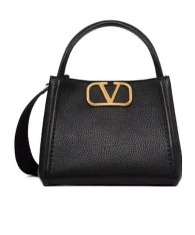 Valentino Garavani Medium Double Handle Tote Bag In Black