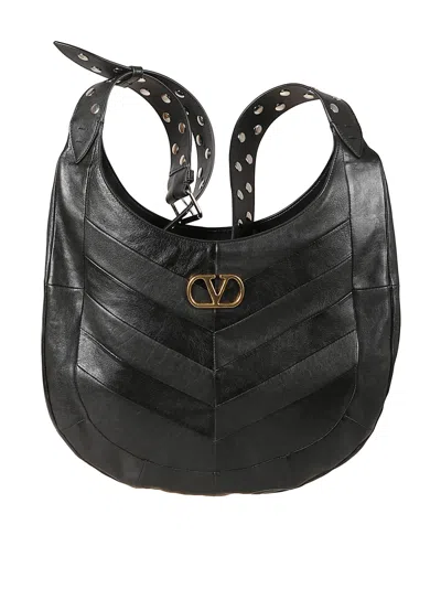 Valentino Garavani Medium Hobo Bag In Black