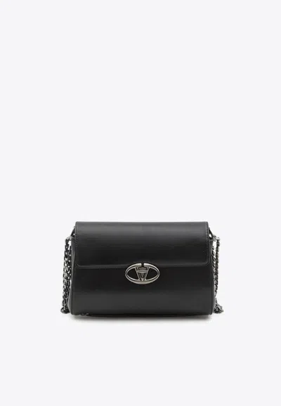 Valentino Garavani Medium Leather Shoulder Bag In Black