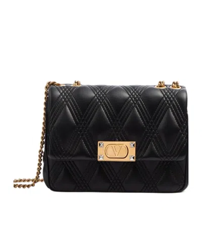 VALENTINO GARAVANI VALENTINO GARAVANI ROCKSTUD FOLDOVER TOP SHOULDER BAG