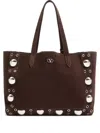 Valentino Nellcote Studded Suede Tote Bag In Brown